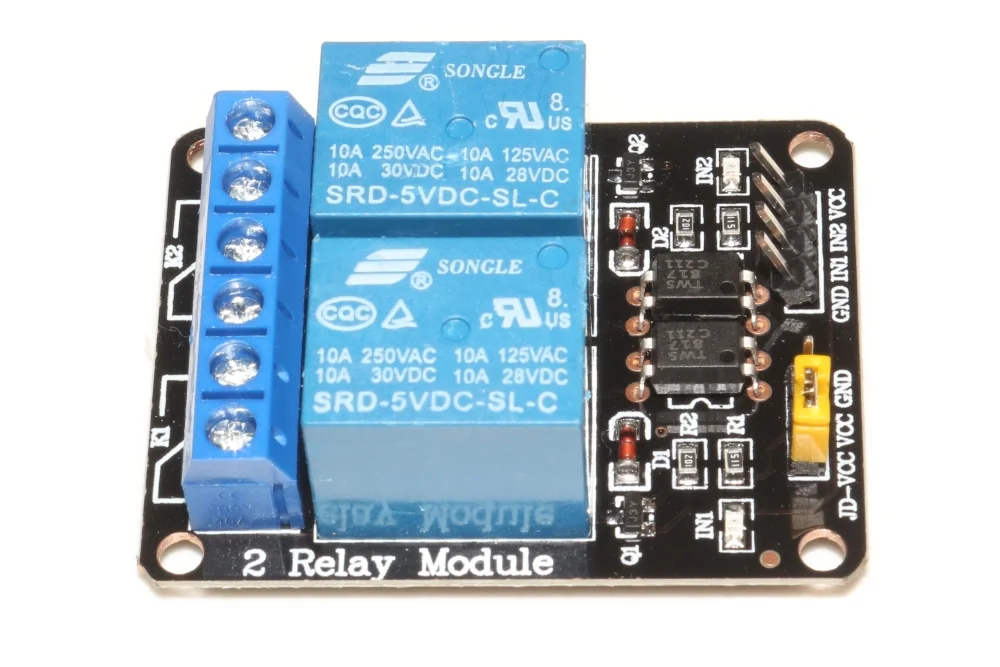 2 Relay Module 5v Dual Channel Relay Board with Optocoupler