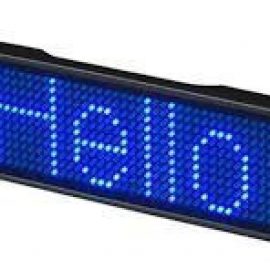 BLUE LED MOVING BADGE