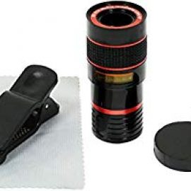 UNIVERSAL 8X ZOOM DETACHABLE CLIP-ON TELESCOPE LENS