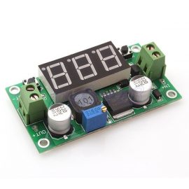 LM2596 Variable Voltage Regulator with Built in Voltmeter 4-40v to 1.3-37v, 2A MAX (Green)