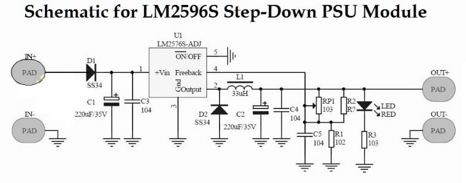 LM2596 Buck Converter 4.5v to 40v Adjustable step Down