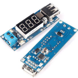 DC 4.5-40V To 5V 2A USB Charger DC-DC Step-down Buck Converter Voltmeter Module