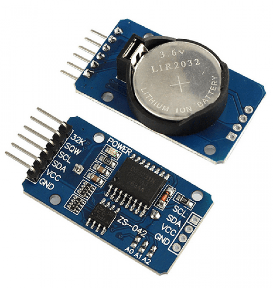 thumbnail image 2 of DS3231 Real Time Clock Memory Module IIC Module Board AT24C32 2 of 10