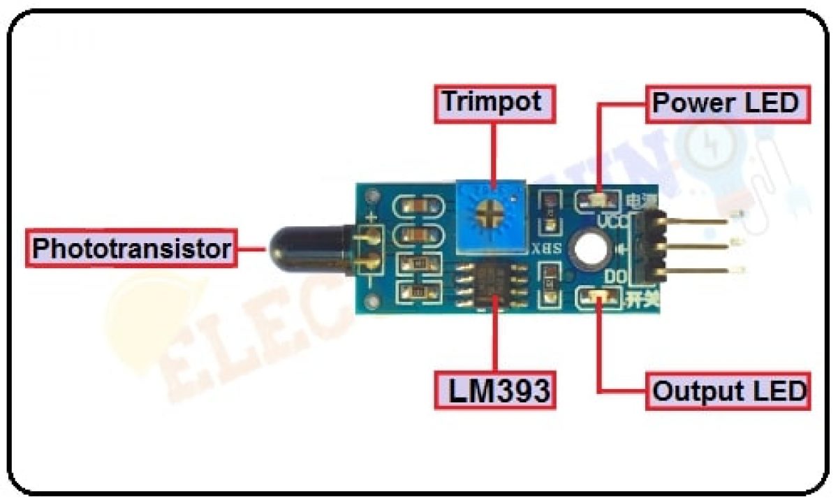 IR Infrared Flame Sensor Module Hardware Overview
