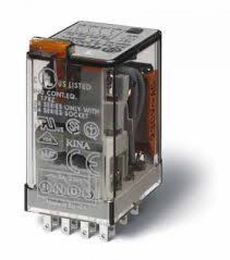 Finder Relay 220VAC 60.12 With 8pin RailMount Relay Socket Relay Base Majju PK