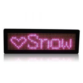 MOVING LED BADGE, PINK