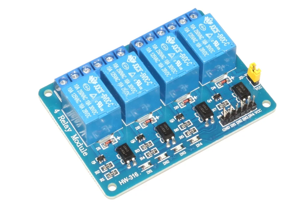 HW-316 4 Channel 5v Relay Module With Optocoupler