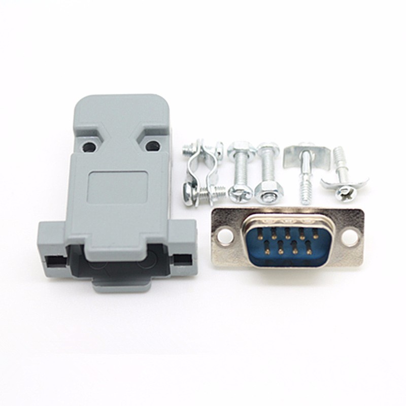 DB9 9 PIN RS232 Male Connector With Socket