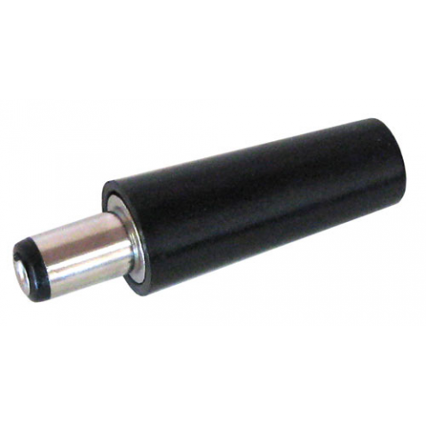 DC Barrel Jack Plug - Male Barrel Jack DC Power Jack Connector This barrel jack plug is great for adding a common connector to the end of our wires. This jack is compatible with 5.5mm barrel jacks that have a 2.1mm center pole diameter. The outer shell unscrews to reveal solder terminals and a crimp strain relief. The outer shell has strain relief as well.