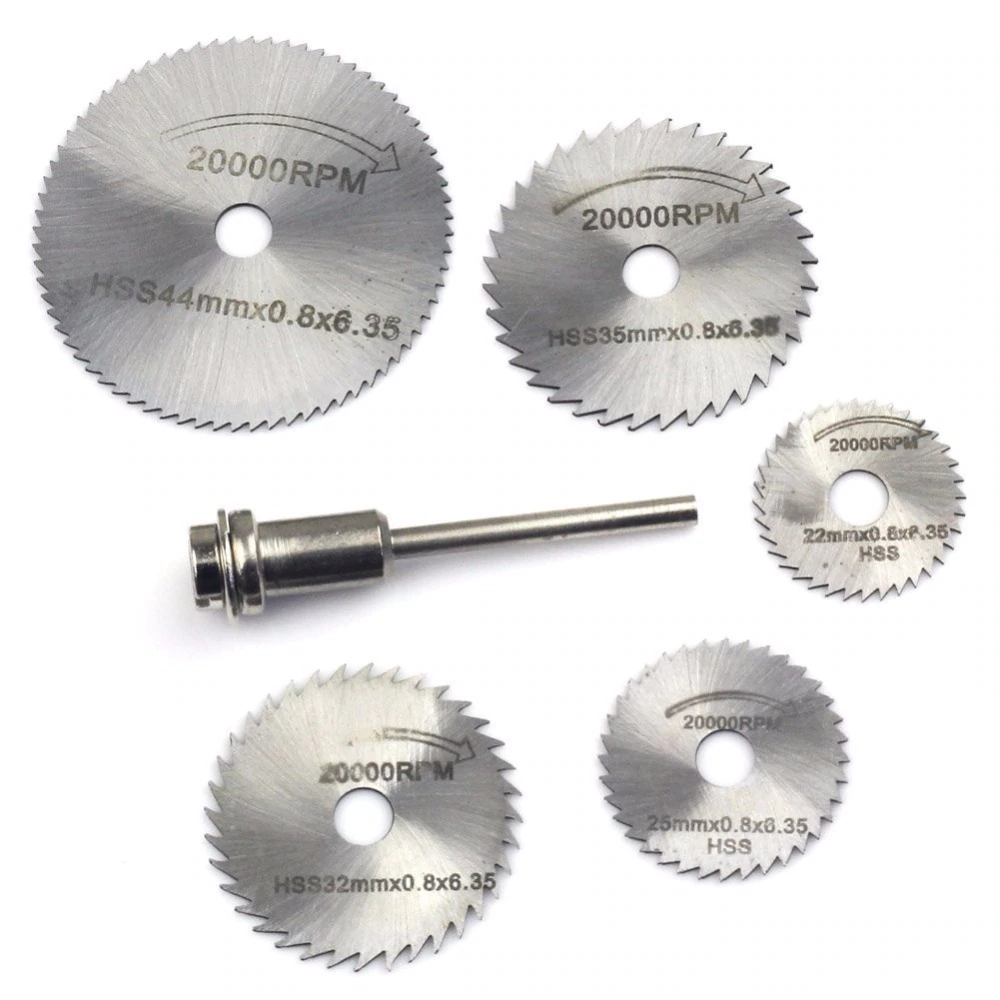 High Speed Steel Rotary Saw Blade Set 6 pc