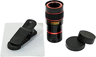 UNIVERSAL 8X ZOOM DETACHABLE CLIP-ON TELESCOPE LENS