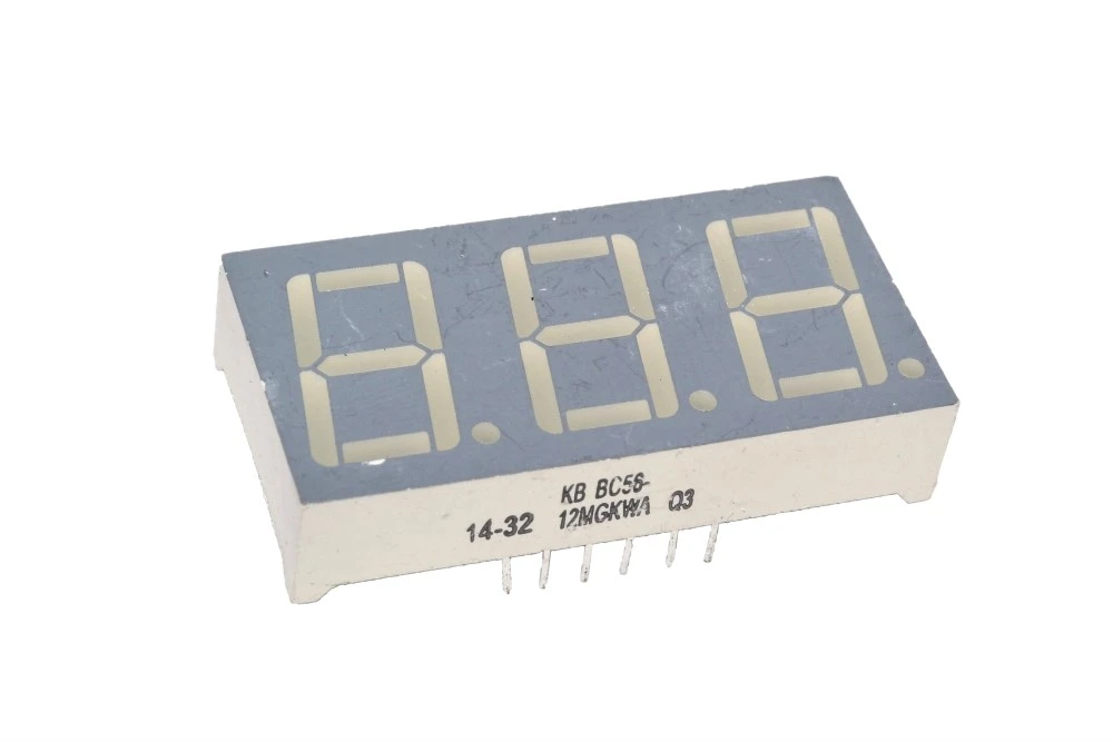 3 Digit 7 Segment Common Cathode LED Display
