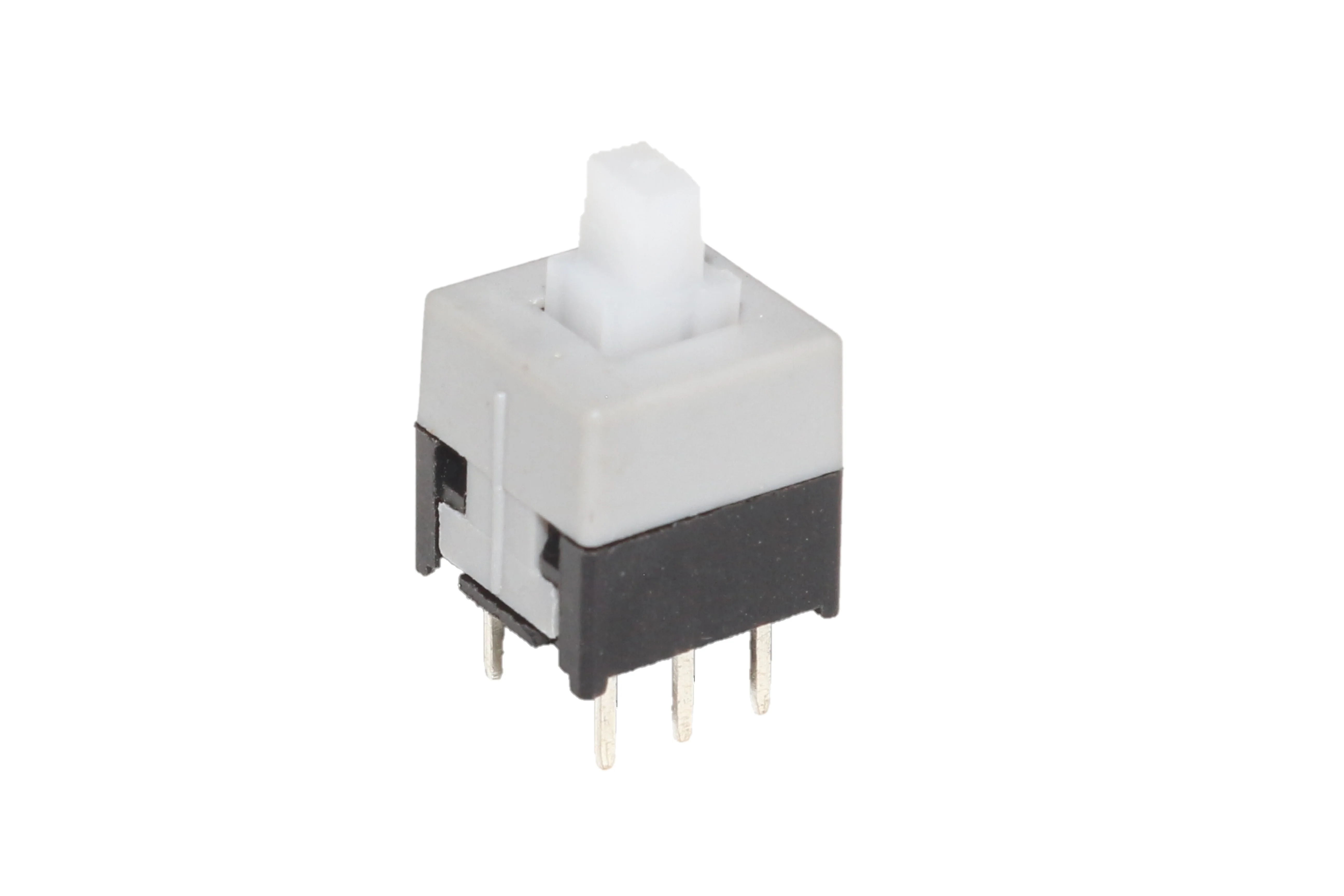 6 Pin Male Push Lock Button DPDT PCB Mount