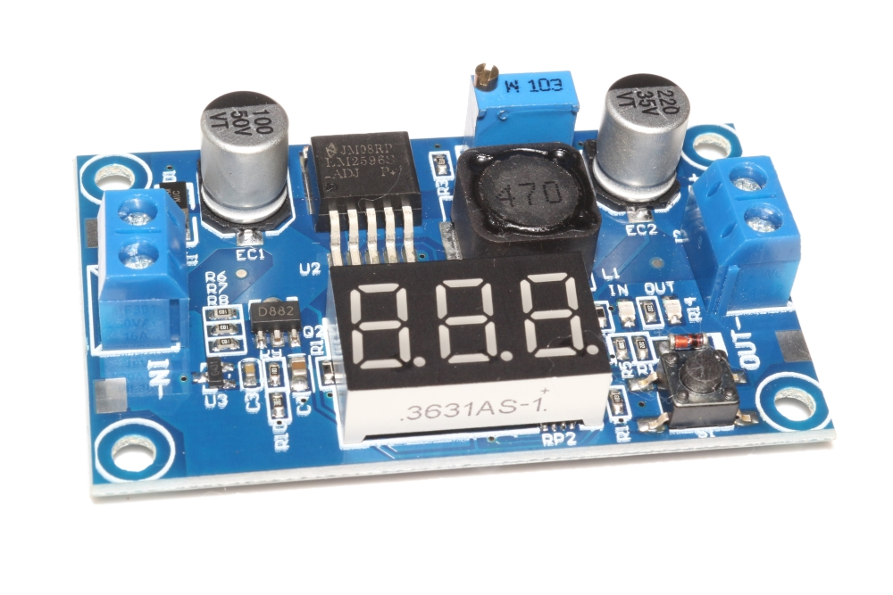 LM2596s-Adj Display Module DC-DC Buck Converter with display