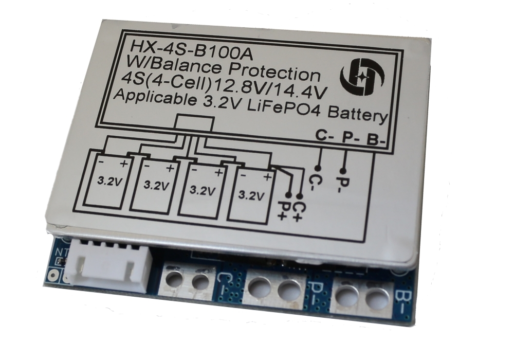 HS-4S-B100A W/Balance Protection 4S (4-CELL) 12.8V/14.4 Applicable 3.2V LiFePO4 Battery